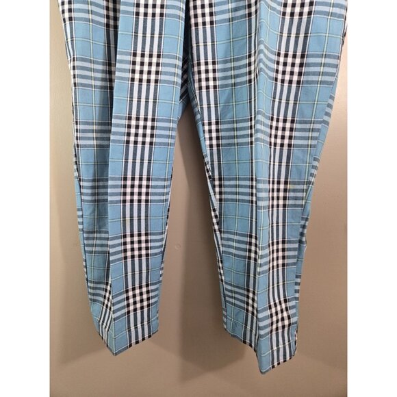 Urban Outfitter's Blue & Black Plaid Cropped Pant, Size 32 Preppy Girly - Picture 3 of 9